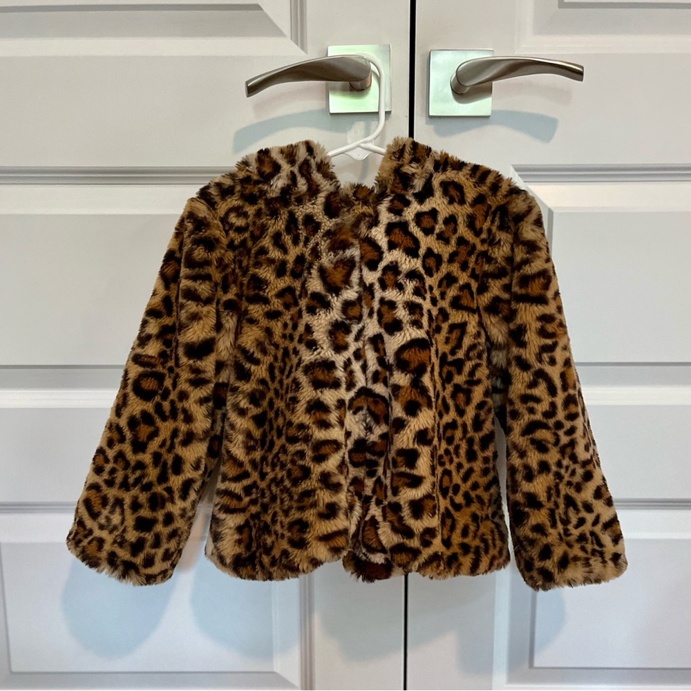 Faux Fur Animal Print Winter Jacket